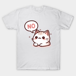 Whimsical Cat Says No T-Shirt